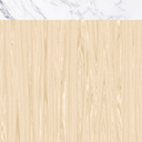 Beige Wood - White Marble Top